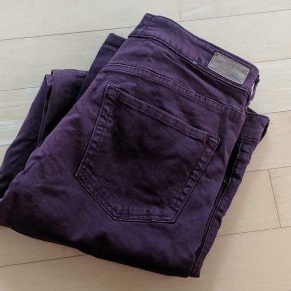 Garage high-waisted jeggings size 11 burgundy - Picture 3 of 8